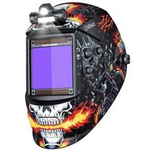 ARCCAPTAIN 10 x 9,3 cm, casque de soudure auto-assombrissant, aliment&eacute; par &eacute;nergie solaire, capuchon de soudure &agrave; couleurs vraies, casque de soudeur avec clart&eacute; optique 1/1/1/1, 4 capteurs &agrave; large arc (ARCCAPTAIN-EU, neuf)