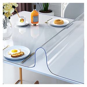 Nappe de table imperm&eacute;able en PVC transparent de 1,5 mm - Facile &agrave; nettoyer - Pour la maison et la cuisine - 70 x 110 cm (yanchangmantianxingwangluokejiyouxiangongsi, neuf)