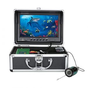 Camera sous Marine Peche DVR, Moniteur LCD 7 Pouces HD 1080P Fish Finder 15m Caméra étanche pour Pêche sur Glace, en lac et en Bateau Caméra de Pêche sous-Marine (15M, 9 inch) (yoosee, neuf)