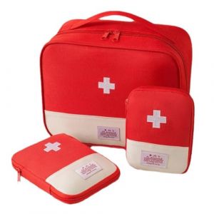 Trousse de Secours Vide, Smavles 3 Pi&egrave;ces Trousse de Secours Vide, &Eacute;tanche Sac de M&eacute;decine Portable, Trousse de M&eacute;decine Sac d'Urgence de Grande Capacit&eacute; pour Activit&eacute;s de Plein Air Maison Voyages (Smavles, neuf)