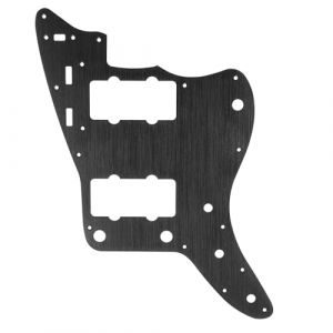 Pickguard pour Guitare &eacute;lectrique, 13 Trous, Plaque &agrave; Gratter, pour Guitare Jazzmaster Classic Vibe, Partie de Guitare de Style Vintage, Coque en Alliage D'aluminium (BLACK) (Plauere, neuf)