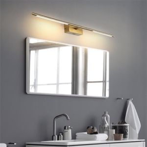 KINLAMS Moderne LED Salle De Bain Vanité Applique Murale Miroir Avant LumièRe Applique Murale Pour Chambre éTude Maquillage Miroir Lampe Or Applique Murale éClairage Nordique (100CM) (WONDERS LIGHTING, neuf)