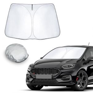 CDEFG Compatible avec Ford Fiesta MK8 ST 2017-2023 2024 Protection solaire Pare-soleil Pare-soleil Pare-soleil Pare-soleil Pare-soleil Pare-soleil Avant Pare-brise Voiture Fiesta MK8 Accessoires (C D E F G, neuf)