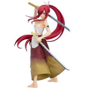 Zhongkaihua Fairy Tail Erza Scarlet Figure &ndash; 17 cm Double &eacute;p&eacute;e Version Action Figurine Anime Periphery Pvc Statue D&eacute;coration de bureau D&eacute;coration Cadeau pour les fans (Zhongkaihua, neuf)