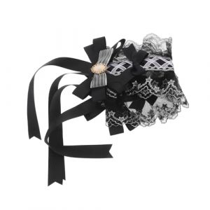 VALICLUD Coiffe Lolita avec N&oelig;ud Dentelle Bandeau pour Cosplay de Soubrette Accessoire de D&eacute;guisement Bijou de Cheveux pour Filles F&ecirc;te et Jeu de R&ocirc;le (SHUI LIAO, neuf)