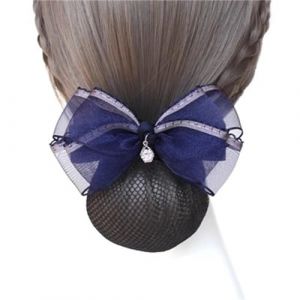 Pince à Cheveux avec Filet Pour Femme Infirmière hôtesse de l'air filet à cheveux noeud épingle à cheveux noeud papillon filet à cheveux(Bleu,Style 1) (黄登回, neuf)