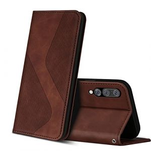 ZONNAVI Coque pour Huawei P20 Pro, Premium &Eacute;tui Housse en Cuir de Protection avec [Emplacements Cartes] [Magnetique], Clapet Folio Portefeuille pour Huawei P20 Pro (Marron) (ZONNAVI, neuf)