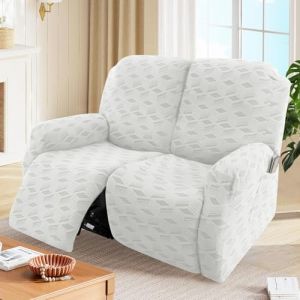 Housse de fauteuil inclinable en jacquard extensible pour fauteuils inclinables 1, 2, 3 places, protection de meubles lavable pour Lazyboy, fauteuils électriques et protection contre les animaux (cube (chaowuuk, neuf)