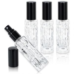 EJRUP 4 Pi&egrave;ces Vaporisateur Parfum Rechargeable 10ml, Atomiseur de Sac Portable, Flacon Parfum Vide de Voyage, Petit Recharge Fiole de Poche,Mini Flacon Spray Vide Verre(Argent&eacute;) (Anilalowbility, neuf)