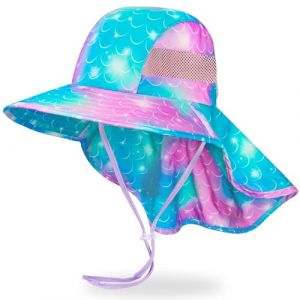 MHJY Bob Enfant Chapeau Bebe Fille Soleil Casquette Anti UV Casquette de Plage R&eacute;glable, Chapeaux Seau Licorne avec Rabat &agrave; Large Bord pour Les Tout-Petits de 2 &agrave; 9 Ans (Touchhome-EU, neuf)
