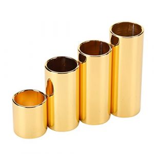 4 Pcs Guitare Diapositives Guitare &Eacute;lectrique en M&eacute;tal Doigt Slide Bar pour &Eacute;lectrique Acoustique Guitare Instrument de Musique Accessoires (Enthel, neuf)