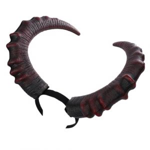 MOTHNUR Diadème Cornes de Diable Accessoire de Déguisement Carnaval et Fête Bandeau Corne Taureau Démon pour Soirées Costumées (Huajiay, neuf)