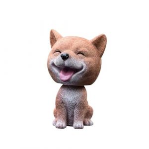 Zuasdvnk Auto Chien Figurine Bouge la Tête Wobble Head Hocher Tête Jouet Tableau de Bord Décoration Chien en Hochant Tête Intérieur de Voiture Décoration (zuaseld, neuf)