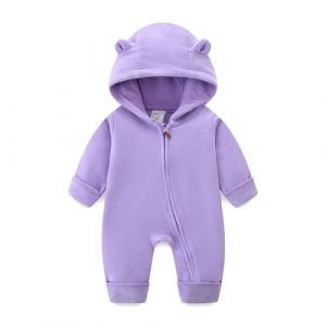 KIDDLETOWN B&eacute;b&eacute; Combinaisons polaire Barboteuses, Combinaison Une Pi&egrave;ce avec Capuche Gar&ccedil;on et Fille, combinaison de neige manteau d'Automne Hiver polaire, Nouveau-n&eacute; dessin anim&eacute; barboteuse 0-18 Mois (KIDDLETOWN, neuf)