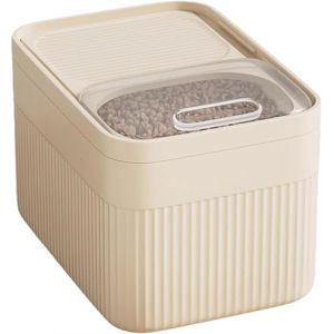 Bo&icirc;tes de rangement pour aliments pour animaux de compagnie avec couvercle herm&eacute;tique et tasse &agrave; mesurer, sans BPA, empilables, seau de stockage pour aliments pour chats et chiens, poubelle herm&eacute;tique (Mi~Mi~Mi, neuf)