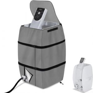 Housse de pompe de chauffe-eau, housse de pompe de chauffage de spa, housse de pompe de chauffage de spa &eacute;tanche, anti-poussi&egrave;re et isol&eacute;e pour baignoire ext&eacute;rieure (gris) (EasyByMall, neuf)