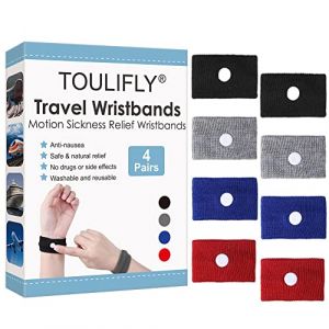 Bracelet Anti Nausée, Bande De Poignet De Soulagement De Nausée, Bandes De Maladie De Voyage De Mouvement Acupressure Naturelle Bracelet de Soulagement (EPPDM, neuf)