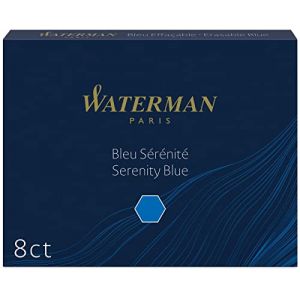 Etui de 8 cartouches longues encre intense noire bleue bleu sérénité (Papeterie Libellus, neuf)