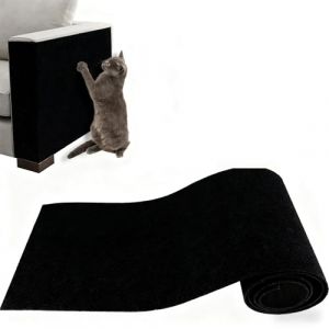 Griffoir Chat Canap&eacute;, Protection Canape Chat Anti Griffe 100 x 30 cm, Griffoir pour, Facile &agrave; Couper,Meubles,Murs,Sisal et Moquette (Noir) (ZenithyrEn, neuf)