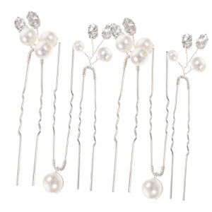 CRILSTYLEO 6 Pièces Accessoires De Cheveux De Mariage De Mariée Accessoires De Cheveux En Strass Décoration De Mariage En Strass Épingle À Cheveux Épingle À Cheveux De Mariage Épingle À (Yolena, neuf)