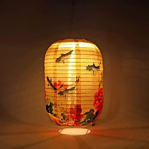 Fiorky Lanternes solaires étanches IP65 de 25 cm, lumière LED en nylon, lampe chinoise japonaise à suspendre pour jardin, mariage, vacances, fête, décoration pour jardin, camping (hingbuteek, neuf)