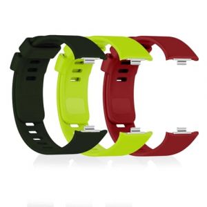 OcioDual Bracelet de Montre Intelligente, Lot de 3 Bracelets Compatibles avec Xiaomi Smart Band 8 Pro, Redmi Watch 4, Silicone, Vin Rouge,Vert Arm&eacute;e,Vert Citron Pour Bracelets de montre (OcioDual, neuf)