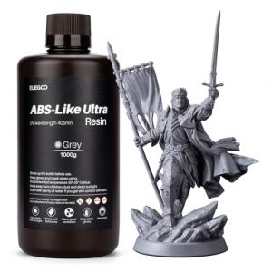 ELEGOO R&eacute;sine ABS Like Ultra, Gris 1000g, R&eacute;sine Imprimante 3D avec R&eacute;sistance et Solidit&eacute; Accrues, Compatible avec Imprimantes 3D MSLA/DLP/LCD, R&eacute;sine Parfaite pour Application d&rsquo;Outil (ELEGOO FR, neuf)