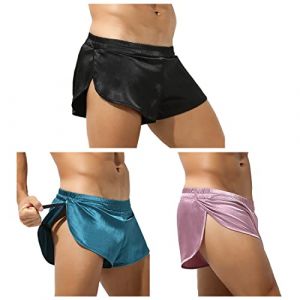 Casey Kevin Boxer Homme Sexy, Caleçon Confort à Fente Latérale sous-Vêtement, Jockstrap String Homme Pantalon/Pyjama/Sport (Casey-Kevin, neuf)