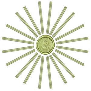 craspire 20 pièces Bâton de Cire à Cacheter Pistolet à Colle 11 mm pour Timbre de Sceau de Cire Vintage et Cartes D'Invitation Lettre Bouteille de Vin Décoration de Paquet Cadeau (Vert) (CRASPIRE FR, neuf)