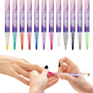 Feutres &Agrave; Ongles 12 Couleurs Pour Ongle En Gel, Marqueurs 3D Pour Ongles En Gel, Crayon de Vernis Ongle Imperm&eacute;able Longue Dur&eacute;e, Stylo Pointillage S&eacute;chage Rapide pour Dessin D'ongles DIY (Jimazheo, neuf)