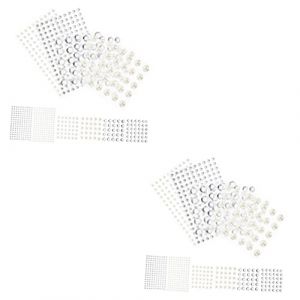 Healvian 24 Feuilles beauté strass breloque acrylique pour les ongles de bijoux de visage cahier scrapbooking miroire maquilleuse Autocollants pour ongles décor cheveux strass Seul (Le Sengyu, neuf)