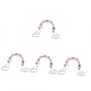 Healeved 4 Pièces diadème pour enfants Bandeau de perles de fleurs bandeau de mariée de mariage hair band bandeau rose bandeau de mariage accessoire de cheveux de fille de fleur cristal (Sonieg, neuf)