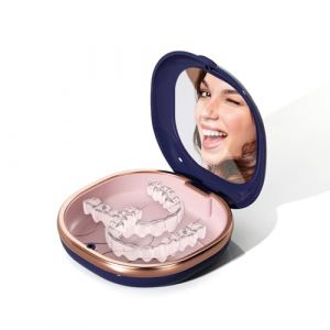 Boite Appareil Dentaire avec Miroir, Portable Dentier Boite Gouttiere Dentair de Rangement pour Proth&egrave;ses, pour Appareils Dentaires ou Proth&egrave;ses Dentaire (Zasjon, neuf)