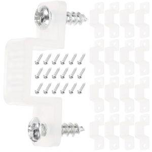 Operitacx Clips de Fixation Silicone pour Bande Lumineuse LED 100Pcs 14Mm Support Accessoires de D&eacute;coration Utilisation Prolong&eacute;e Clips Vis (YU SCIELOGY, neuf)