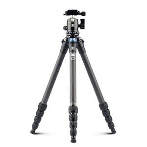 SIRUI AM-225 Trépied en Fibre de Carbone avec Rotule B-00K, Trépied de Voyage Compact et Léger de 50″ pour Appareils Photo, Pieds à 5 Sections, Plaque Arca, Charge Maximale de 13,2lbs/6kg (SIRUI Optical, neuf)
