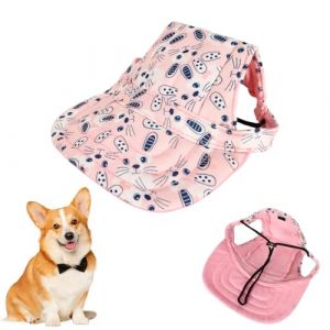 Chien Chapeau de Sport Respirant, Casquette de Baseball pour Chiens R&eacute;glable, Chien D'&eacute;t&eacute; Voyage Chapeau avec Trous d'oreille, pour Activit&eacute;s de Plein Air (Rose Clair, L) (surnamei, neuf)