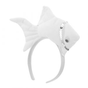 Milisten Diadème de poisson rouge bandeau de poisson bandeaux de costumes en tissu blanche (Yolande Yong, neuf)