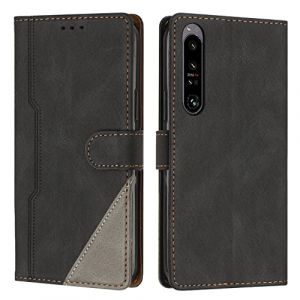 Radoo Coque pour Sony Xperia 1 IV, Housse Etui Portefeuille Cuir Multifonction, Fermeture Magn&eacute;tique &agrave; Clapet Anti-Choc [Fonction Support] Flip Case Compatible avec Sony Xperia 1 IV (Noir) (Radoo EU Direct Store, neuf)
