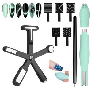 FrostyFlair 8 Magrets &OElig;il de Chat, Aimant C&oelig;ur 3-in-1, 6-in-1 Aimant &OElig;il de Chat, Stylo Magn&eacute;tique Bille Acier, Aimant Polyvalent Cateye (Nailart) (xianbanshuoshangmaoyouxiangongsi, neuf)