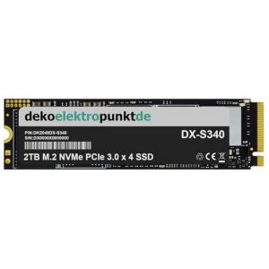 dekoelektropunktde 2 to M.2 NVMe Gen3 Disque SSD Interne Convient pour Medion Erazer Crawler E25, Remplacement Alternatif 2280 PCIe 3.0 x 4 (dekoelektropunktde, neuf)