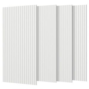 Rdutuok Lot de 4 Grands Panneau Acoustique Mural,120x60x0.9 cm Mousse Acoustique Auto-adh&eacute;sifs pour la D&eacute;coration Mur/Porte/Plafond et le Traitement Acoustique, Insonorisation Phonique Mur(Blanc) (DateGlobal, neuf)