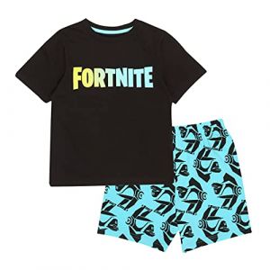 Fortnite-Glühen in den dunklen Jungen Kurzen Pyjamas Set Schwarz/türblich 9-10 Jahre | PS4 PS5 Xbox Gamer Geschenke, Schuljungen PJs, Kinderkleidung, Kinder Geburtstagsgeschenkidee (Character FR, neuf)