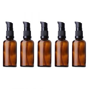 5pcs 50ml Flacon Spray Ambre, Flacon Vaporisateur Vide en Verre, Flacon Pulv&eacute;risateur Verre &agrave; Brumisation Fine, Bouteille Vide Cosm&eacute;tique Voyage, pour Aromath&eacute;rapie, Huiles Essentielles, Parfums (iShang Direct, neuf)