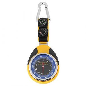 Nimomo Barometre Altimetre Boussole, 4 En 1 Altimetre Boussole Exterieur Avec Boussole Et Thermom&egrave;tre, Multifonction Boussole De Poche Barometre D'horloge Pour Le Escalade Randonn&eacute;e 5000m/600-1000hpa (Candeon, neuf)