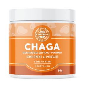 Vimergy Poudre de Chaga, 33 Portions – Extrait de Champignon Chaga – Complément Vegan – Formulé sans Agents Anti-Agglomérants, Additifs, Arômes ou Sucre – Sans OGM et sans Gluten (50 g) (Vimergy UK, neuf)