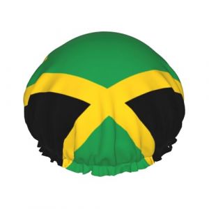 Bonnet de bain double couche avec imprimé drapeau de la Jamaïque pour homme et femme, réutilisable, léger et doux (QingDaoFengJunGangJieGouYouXianGongSi, neuf)