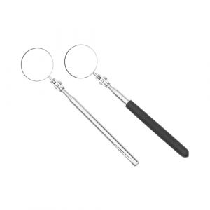 BESTYASH 2 Pièces miroir d'inspection miroire maquilleuse vanity mirror makeup mirror miroir à cils miroir pliant outil de beauté pour les cils miroir de greffe de cils Acier Carbone Silver (Feast of Yan, neuf)