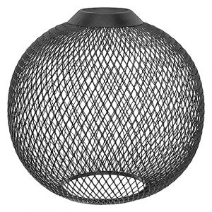 HEMOTON Abat-Jour En Treillis Métallique Style Industriel Moderne Style Rétro Suspension Lampe Décorative Creuse Argentée Abat-Jour Élégant Pour Lampe De Table Fer Forgé Noir (Heather Healy, neuf)