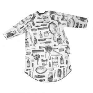 minkissy Ensemble Cape De Coupe Et Blouse De Coiffure Tablier De Coiffeur Robe De Coiffeur Pour Salon Cape De Barbier Ciseaux Et Cape De Teinture (Prettbeauty, neuf)