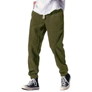 Pantalon sarouel japonais d'hiver en velours côtelé pour homme, pantalon de jogging décontracté, hip-hop, rue pour homme (coffeeeo, neuf)